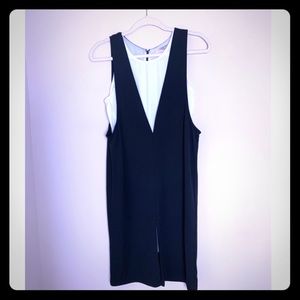 Black & White Sleeveless Cute Dress 🖤💟